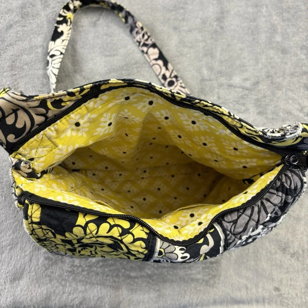Vera Bradley Crossbody Bag Shoulder Strap Purse Baroque Black Hipster Floral EUC